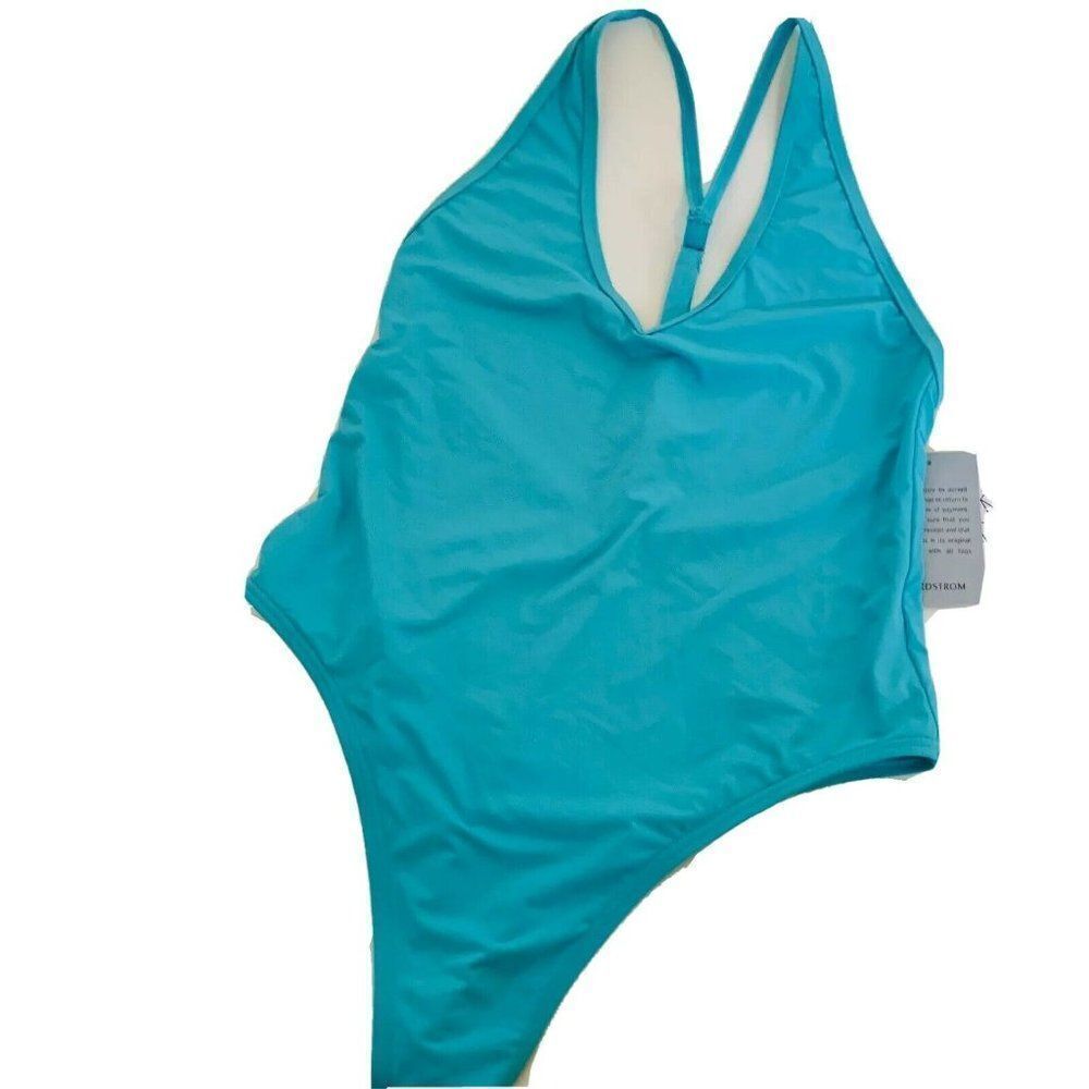 Nordstrom Womens Swimsuit VYB Turquoise Blue Size S Small one piece